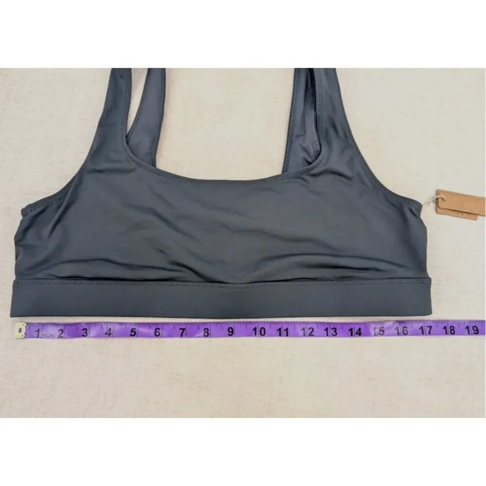 SKIMS Swim Bikini Tank Top 2X Gunmetal Bikini Sporty Beach